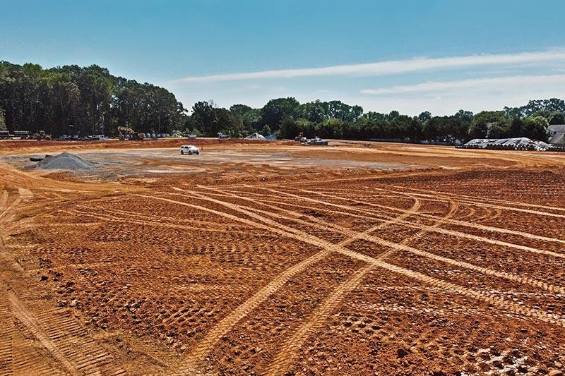 Land under development